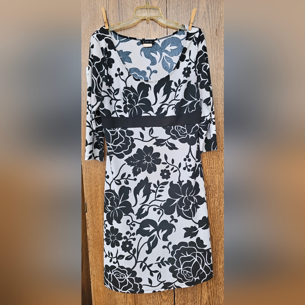 Black and White Floral Dress